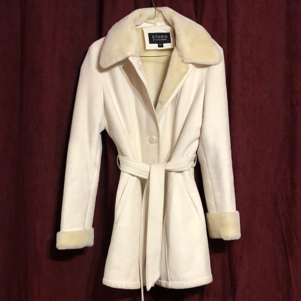 Host Pick: Cream Faux Suede Sherpa Coat